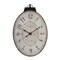 18" x 29" Antique White Oval Wall Clock, Traditional Vintage Home Decor Clock